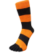 Zehensocken, Blockringel, Schwarz-Orange 42 - 46